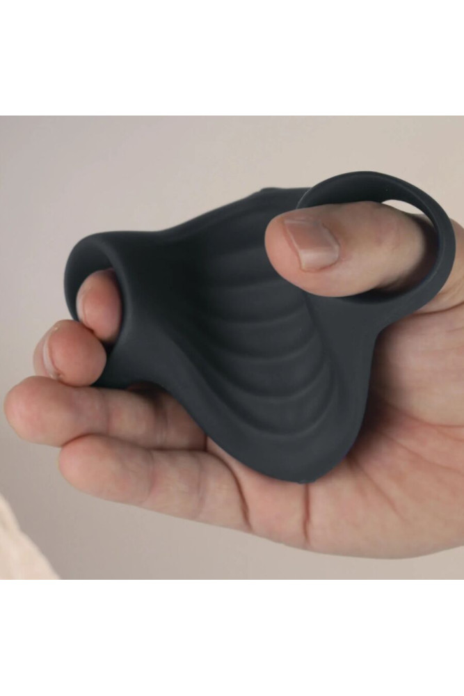 ROCKS-OFF - VIBRATORE FLESSIBILE PALM BLACK MASTURBATOR