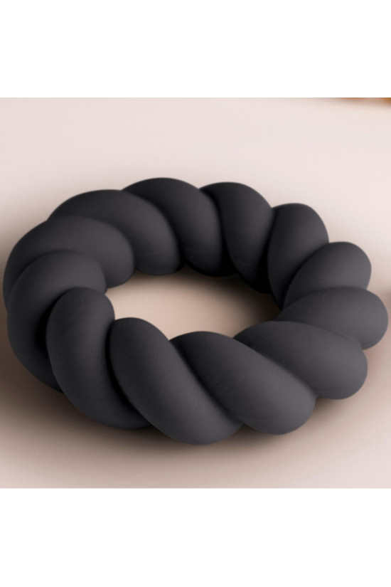 ROCKS-OFF - ANELLO MASTURBATORE TWIST IN SILICONE NERO