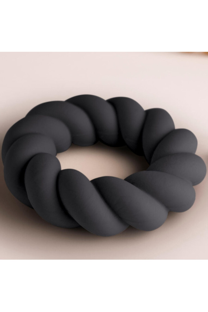 ROCKS-OFF - ANELLO MASTURBATORE TWIST IN SILICONE NERO