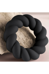 ROCKS-OFF - ANELLO MASTURBATORE TWIST IN SILICONE NERO