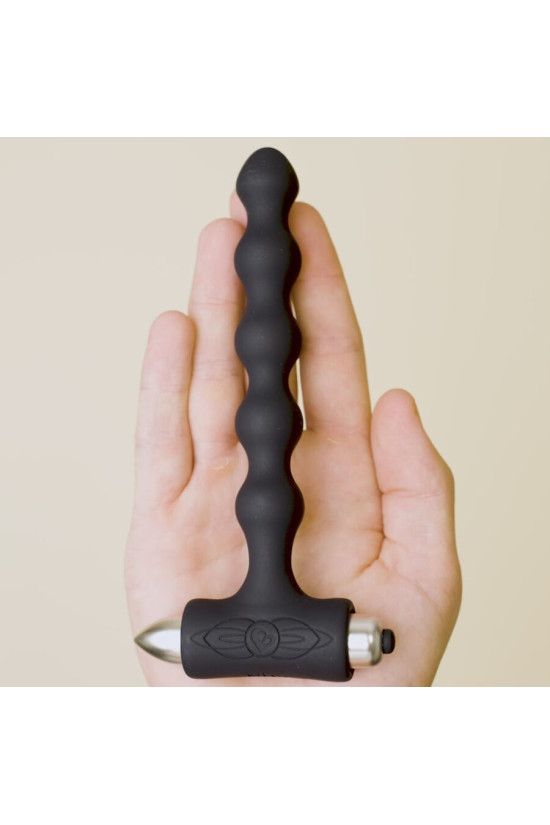 ROCKS-OFF - PETITE SENSATIONS PEARLS PLUG ANALE VIBRATORE NERO