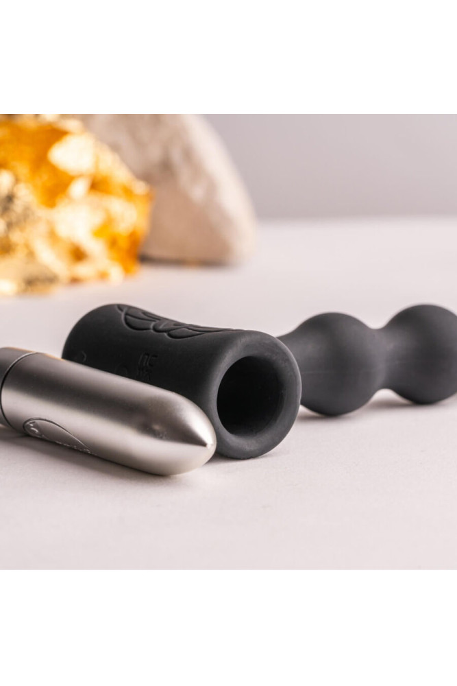 ROCKS-OFF - PETITE SENSATIONS PEARLS PLUG ANALE VIBRATORE NERO