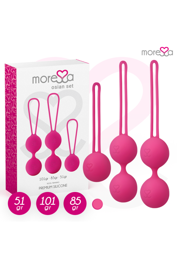 MORESSA - SET OSIAN PREMIUM SILICONE ROSA (Osian One - 51 g | Osian Two - 101 g | Osian Three 85 g)