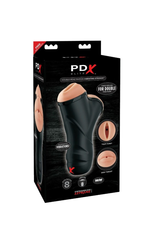 PDX ELITE - STROKER VIBRANTE A DOPPIA PENETRAZIONE