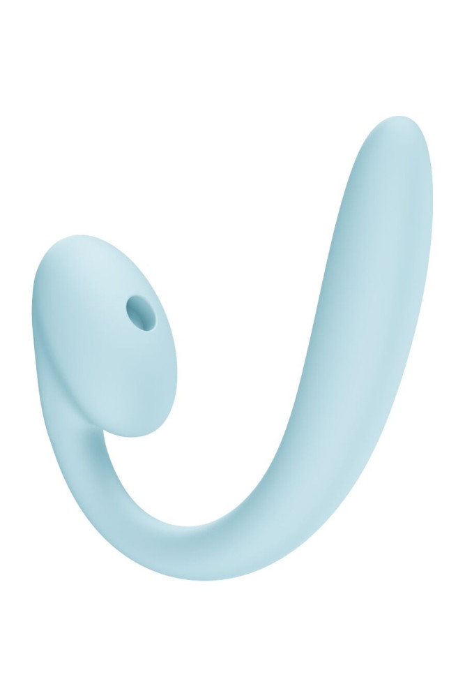 FUN FACTORY - VIBRATORE A DOPPIO IMPULSO D'ARIA INSERIBILE CRESCENDO BLU GHIACCIO