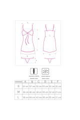 LIVCO CORSETTI FASHION - LUISE 1710 BABYDOLL + PERIZOMA NERO XL