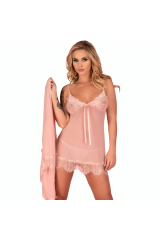 LIVCO CORSETTI FASHION - HYEONA 1710 BABYDOLL + PERIZOMA ROSA XL