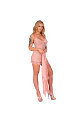 LIVCO CORSETTI FASHION - HYEONA 1710 BABYDOLL + PERIZOMA ROSA XL
