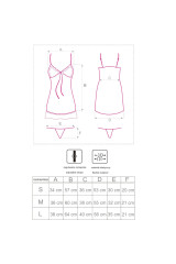 LIVCO CORSETTI FASHION - HYEONA 1710 BABYDOLL + PERIZOMA ROSA XL