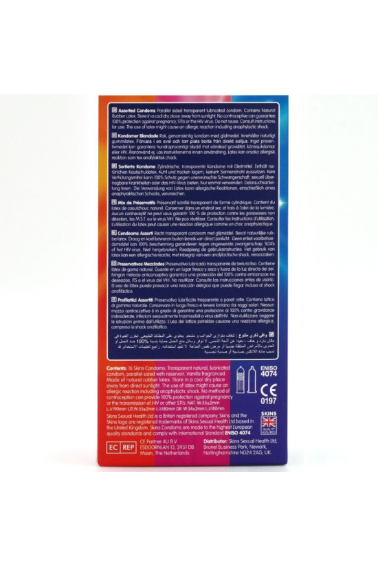 SKINS - CONFEZIONE ASSORTITA DI PREMIUM CONSERVANTI 16 PEZZI