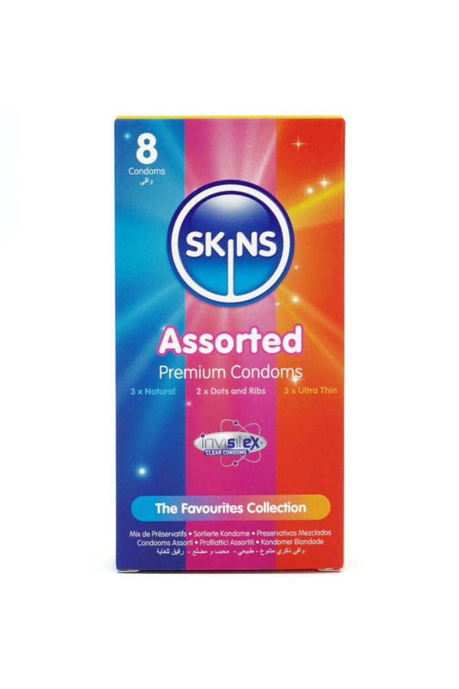 SKINS - CONFEZIONE ASSORTITA DI 8 PRESERVATIVI PREMIUM
