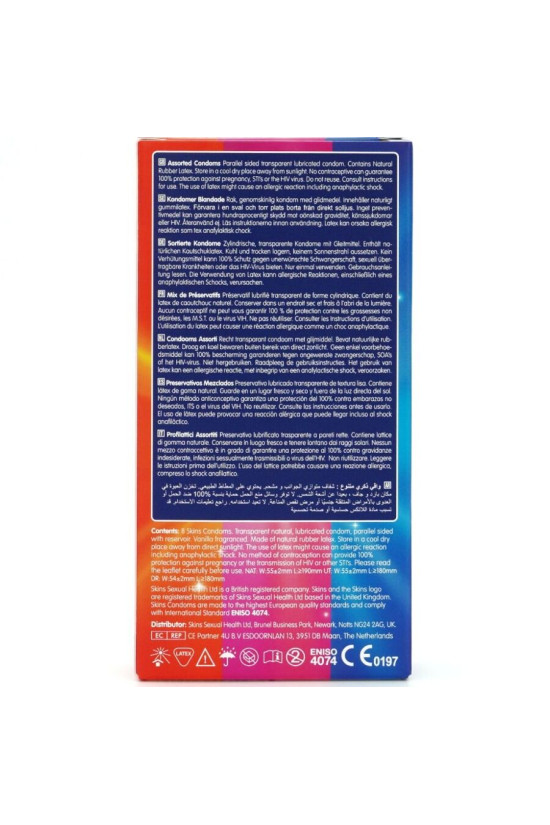 SKINS - CONFEZIONE ASSORTITA DI 8 PRESERVATIVI PREMIUM
