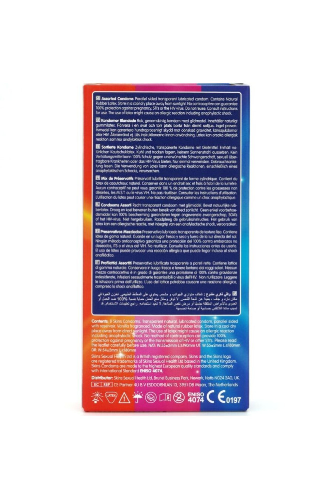 SKINS - CONFEZIONE ASSORTITA DI 8 PRESERVATIVI PREMIUM