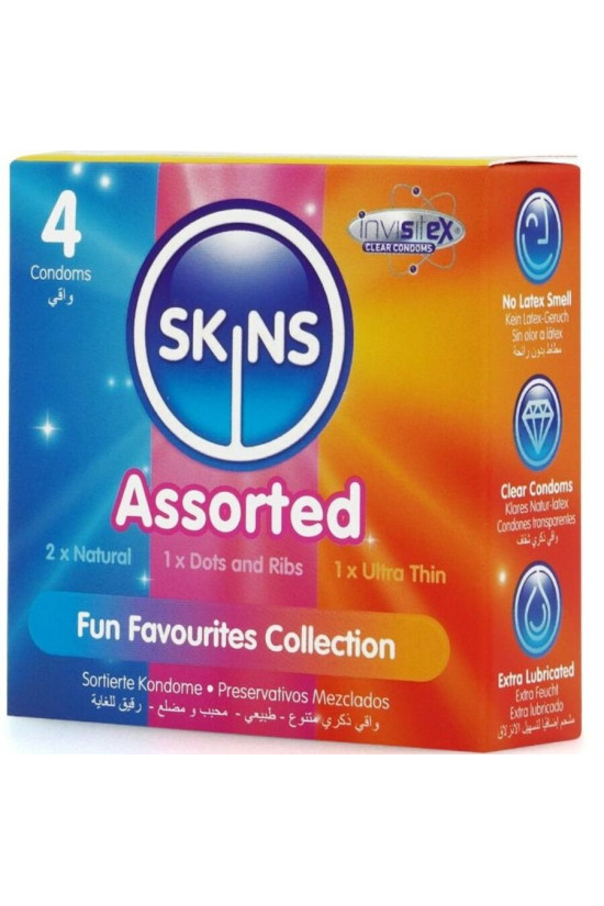 SKINS - CONFEZIONE DA 4 PRESERVATIVI ASSORTITI PREMIUM