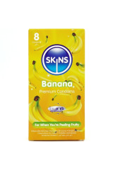 SKINS - PRESERVATIVI BANANA PREMIUM CONFEZIONE DA 8