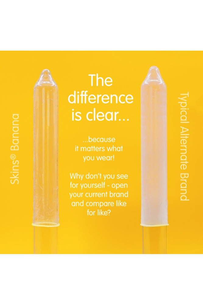 SKINS - PRESERVATIVI BANANA PREMIUM CONFEZIONE DA 8