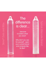 SKINS - DOTS & RIBS PREMIUM CONDOMS CONFEZIONE DA 4