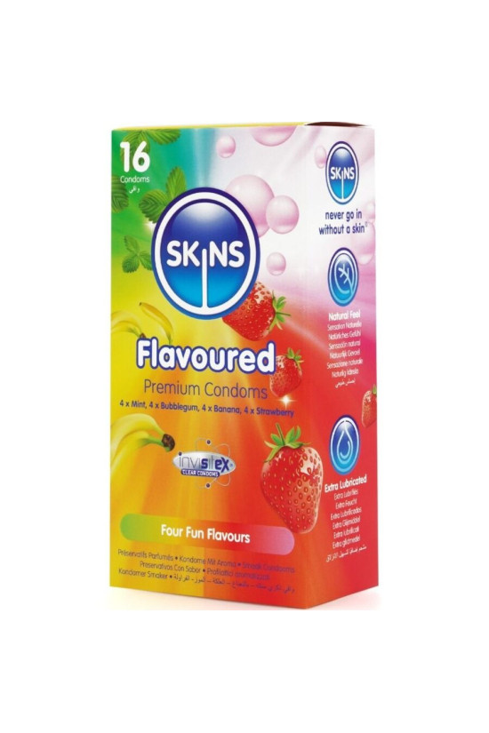 SKINS - PRESERVATIVI MULTIGUSTO PREMIUM CONFEZIONE DA 16