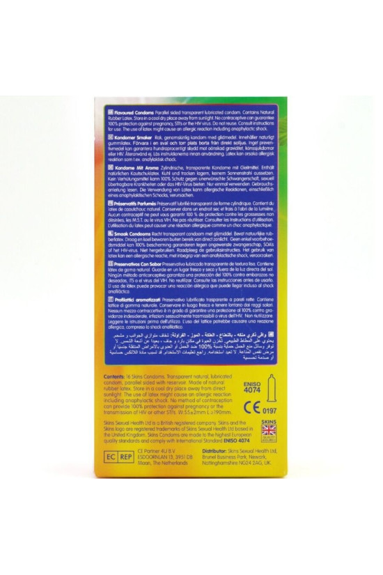 SKINS - PRESERVATIVI MULTIGUSTO PREMIUM CONFEZIONE DA 16