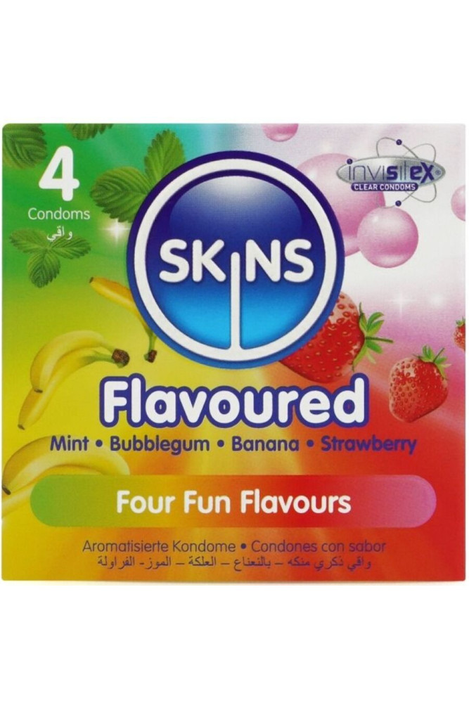 SKINS - PRESERVATIVI MULTIGUSTO PREMIUM CONFEZIONE DA 4