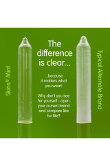 SKINS - PRESERVATIVI PREMIUM ALLA MENTA CONFEZIONE DA 8