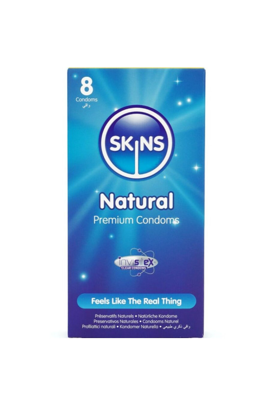 SKINS - PRESERVATIVI NATURALI PREMIUM CONFEZIONE DA 8