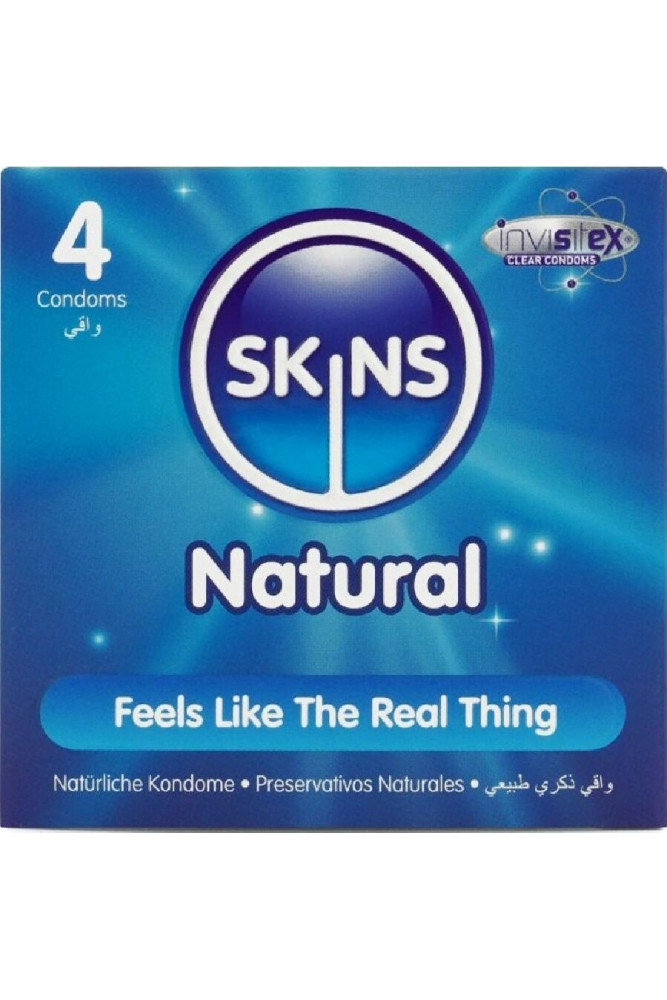 SKINS - PRESERVATIVI NATURALI PREMIUM CONFEZIONE DA 4
