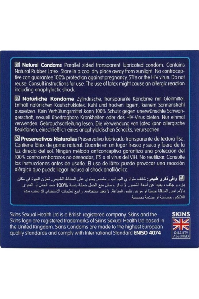 SKINS - PRESERVATIVI NATURALI PREMIUM CONFEZIONE DA 4