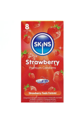 SKINS - PRESERVATIVI PREMIUM ALLA FRAGOLA CONFEZIONE DA 8
