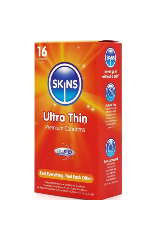 SKINS - PRESERVATIVI ULTRA SOTTILI PREMIUM CONFEZIONE DA 16