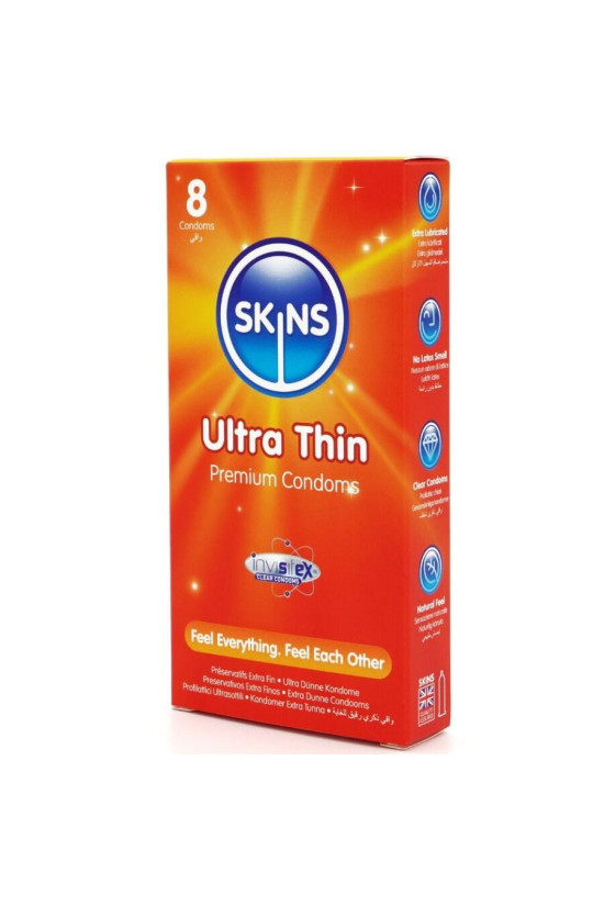 SKINS - PRESERVATIVI ULTRA SOTTILI PREMIUM CONFEZIONE DA 8