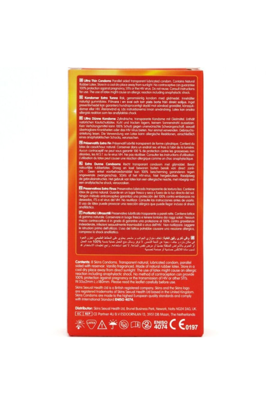 SKINS - PRESERVATIVI ULTRA SOTTILI PREMIUM CONFEZIONE DA 8