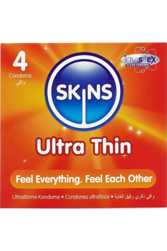 SKINS - PRESERVATIVI ULTRA SOTTILI PREMIUM CONFEZIONE DA 4