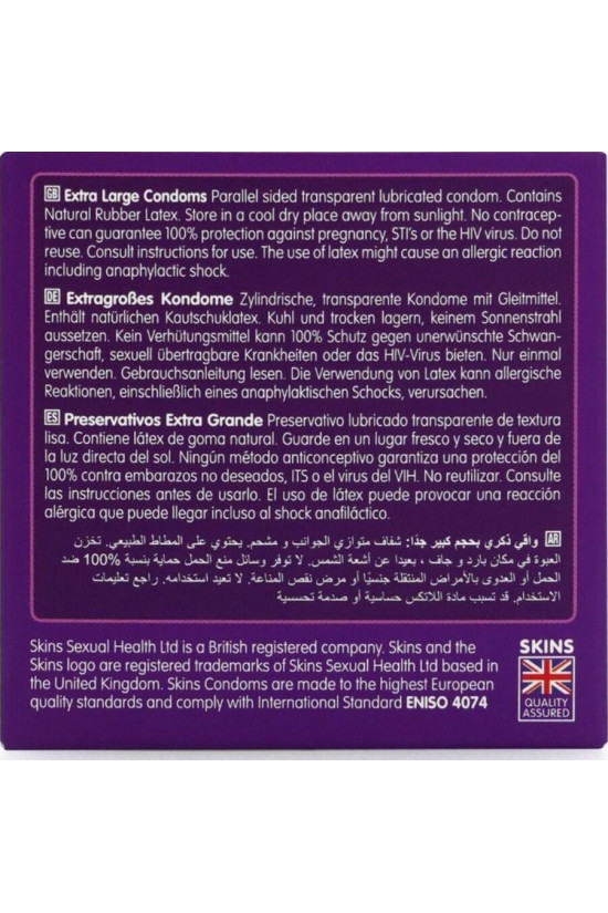 SKINS - PRESERVATIVI EXTRA LARGE PREMIUM CONFEZIONE DA 4