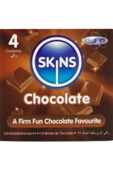 SKINS - PRESERVATIVI PREMIUM AL CIOCCOLATO CONFEZIONE DA 4