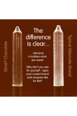 SKINS - PRESERVATIVI PREMIUM AL CIOCCOLATO CONFEZIONE DA 4