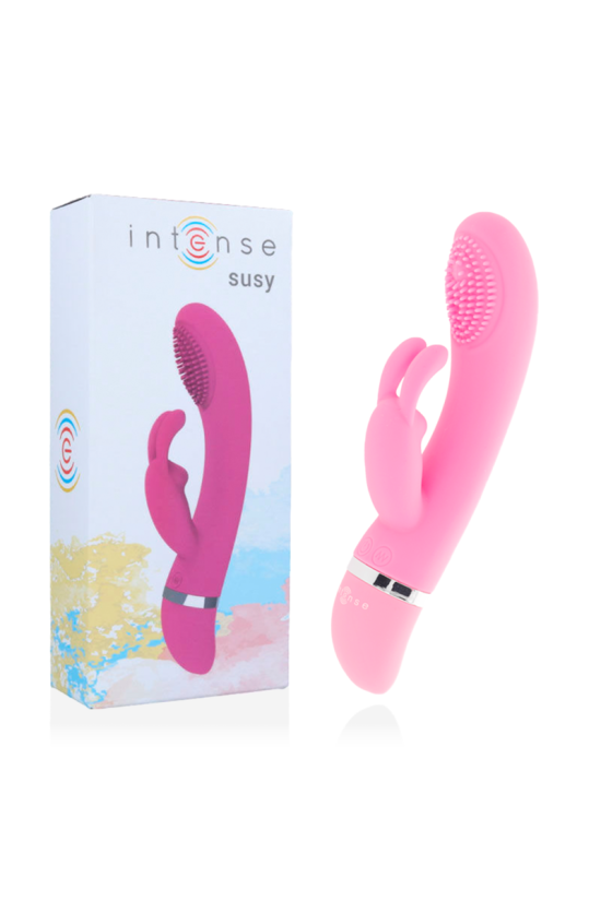 INTENSE - VIBRATORE OSCILLANTE SUSY IN SILICONE ROSA CONIGLIO
