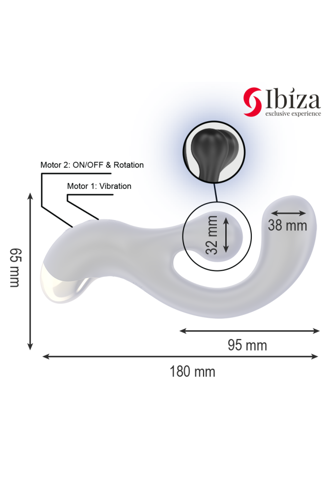 IBIZA - STIMOLATORE VIBRANTE E ROTANTE