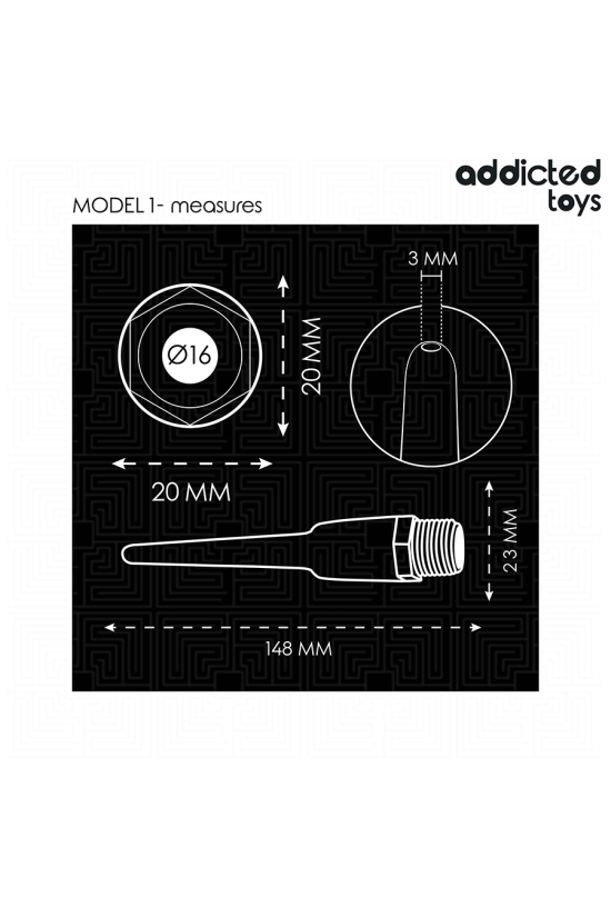 ADDICTED TOYS - PULITORE ANALE CON ADATTATORE UNIVERSALE MODELLO 1