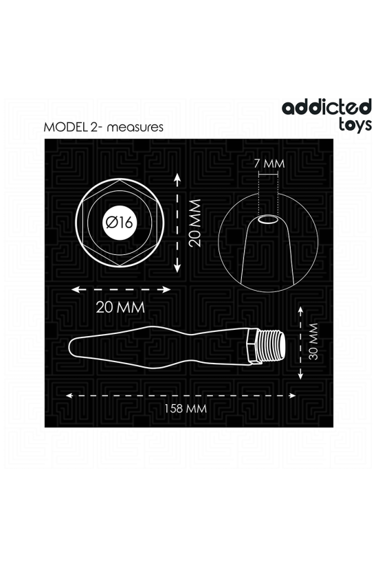 ADDICTED TOYS - PULITORE ANALE CON ADATTATORE UNIVERSALE MODELLO 2