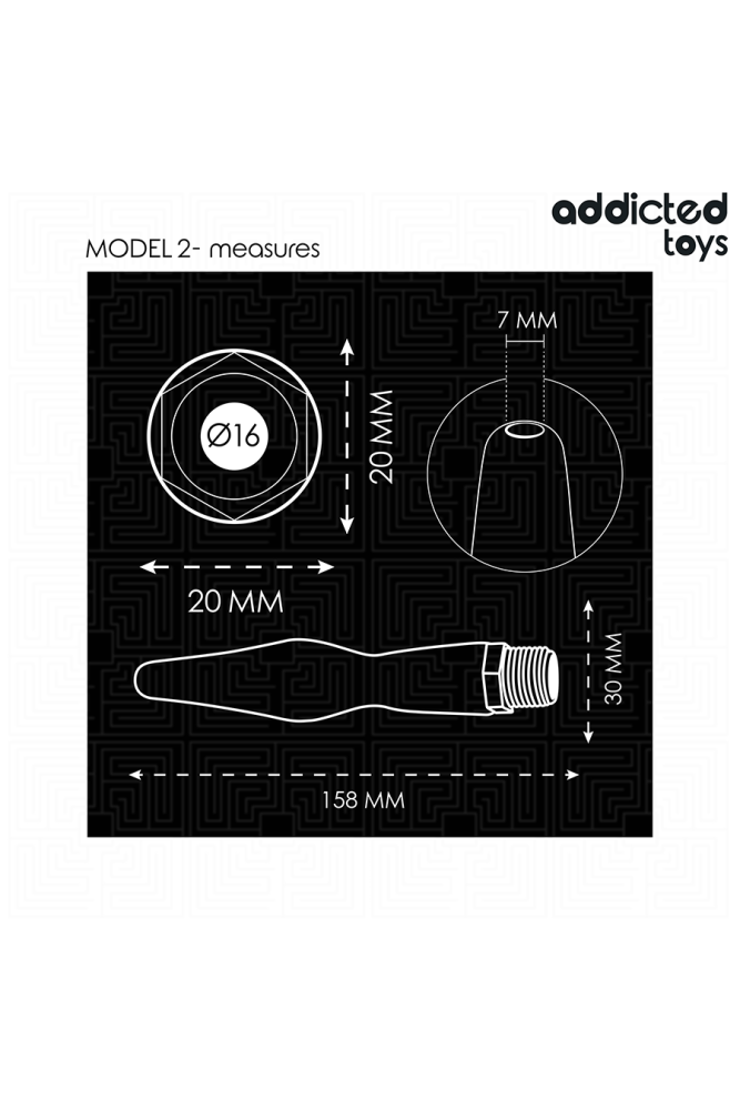 ADDICTED TOYS - PULITORE ANALE CON ADATTATORE UNIVERSALE MODELLO 2