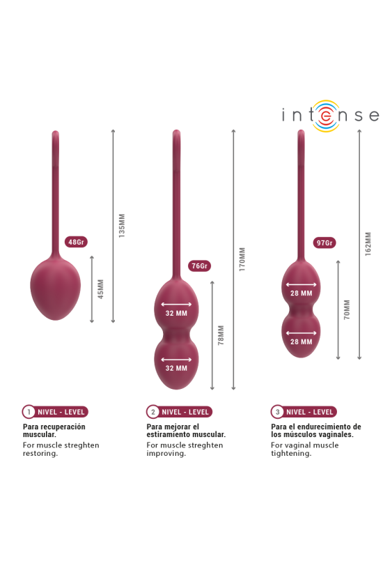 INTENSE - KIT PALLINE KEGEL CHARLI BORDEAUX