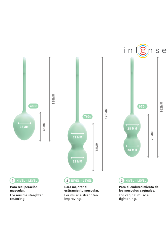 INTENSE - KIT PALLINE KEGEL CHARLI VERDE CHIARO