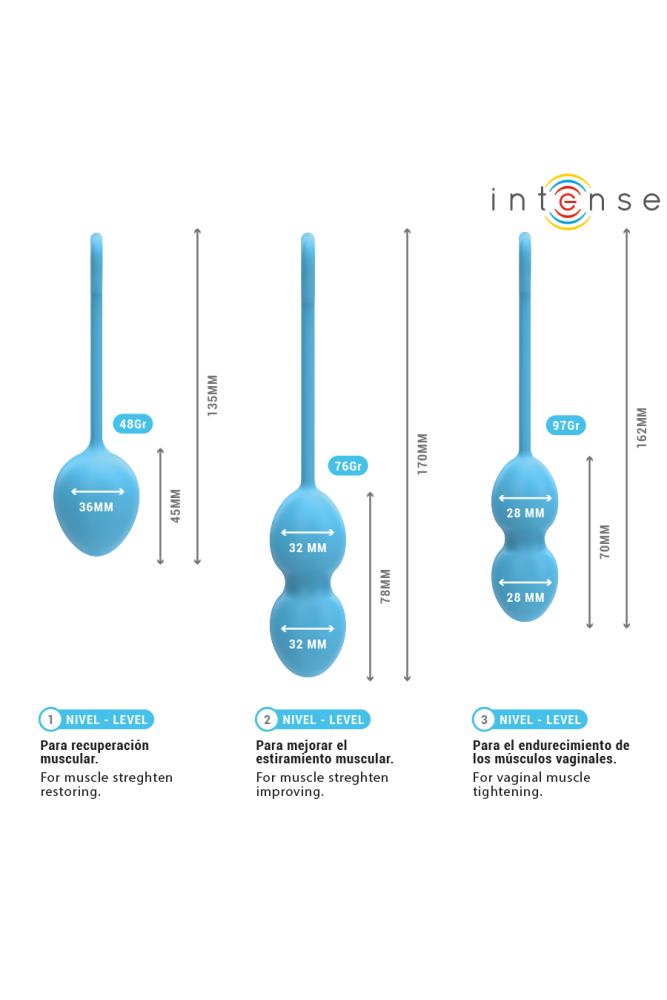INTENSE - KIT PALLINE KEGEL CHARLI BLU