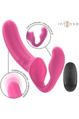 INTENSE - AMY DOPPIO VIBRATORE 20 CM ROSA TELECOMANDO