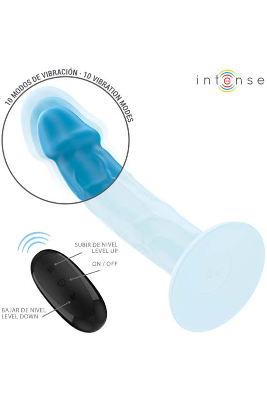 INTENSE - PHOEBE VIBRATORE REALISTICO 10 VIBRAZIONI TELECOMANDO BLU