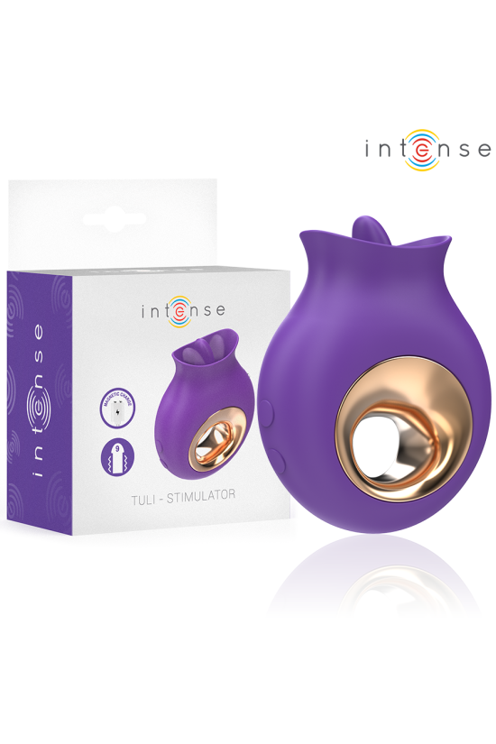 INTENSE - STIMOLATORE CLITORIDEO TULI 9 VIBRAZIONI E 9 OSCILLAZIONI VIOLA