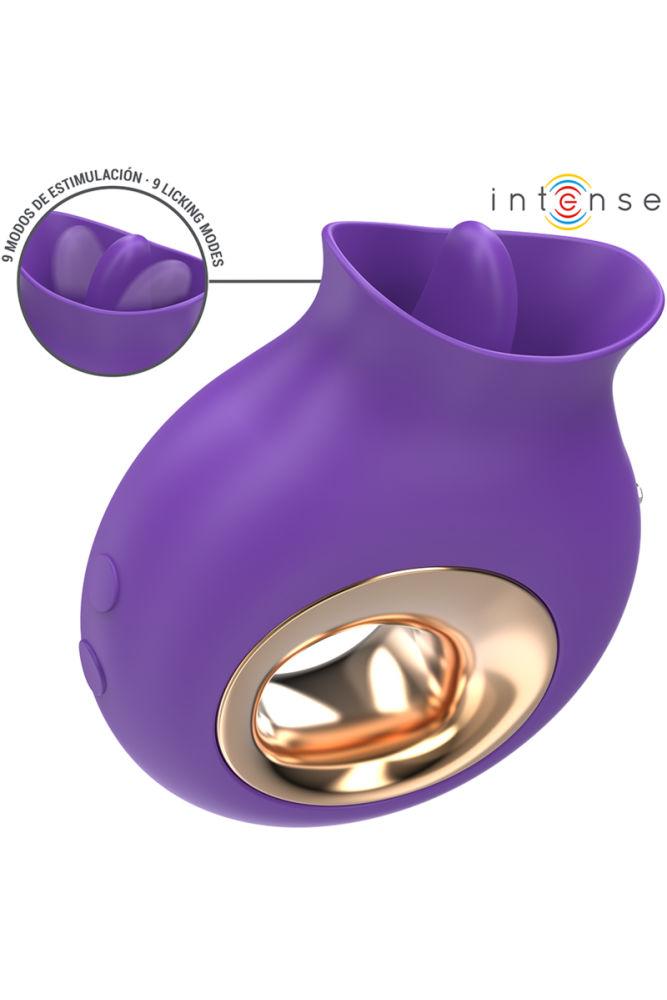 INTENSE - STIMOLATORE CLITORIDEO TULI 9 VIBRAZIONI E 9 OSCILLAZIONI VIOLA