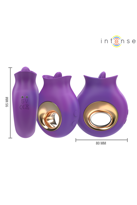 INTENSE - STIMOLATORE CLITORIDEO TULI 9 VIBRAZIONI E 9 OSCILLAZIONI VIOLA