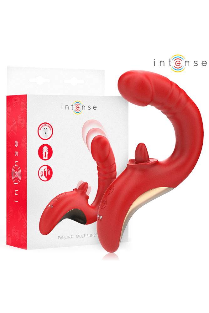 INTENSE - PAULINA VIBRATORE E STIMOLATORE A FORMA DI U ROSSO